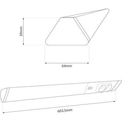 Milagro Dual lampa podszafkowa 1x18 W biała EKB1444