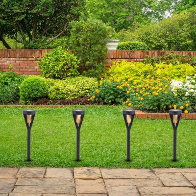 Milagro Flame lampa solarna stojąca 1x0,06 W czarny EKO1450