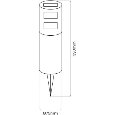 Milagro Fidel lampa gruntowa 1x0,06 W czarny EKO1451