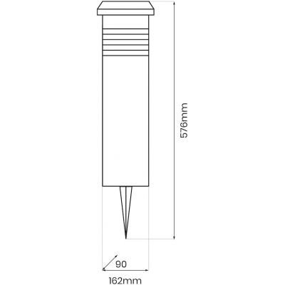 Milagro John lampa gruntowa 1x0,5 W czarny EKO1456