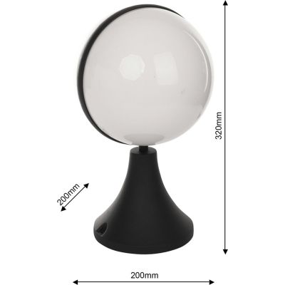 Milagro Circulo lampa stojąca zewnętrzna czarny/biały EKO6643