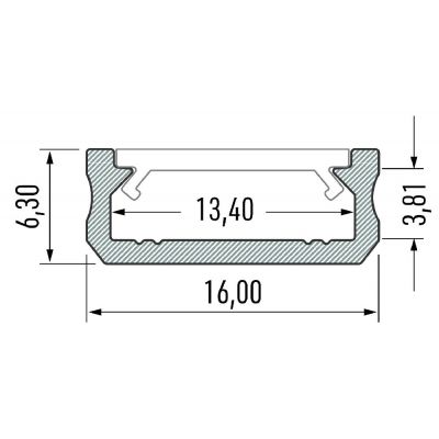 Milagro profil do taśmy LED 200 cm srebrny EKPR0088