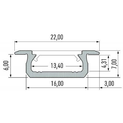 Milagro profil do taśmy LED 100 cm biały EKPR1041