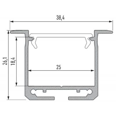 Milagro profil do taśmy LED 200 cm srebrny EKPR7559