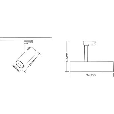 Milagro Sumba lampa do szynoprzewodów 1x35 W biały ML1112