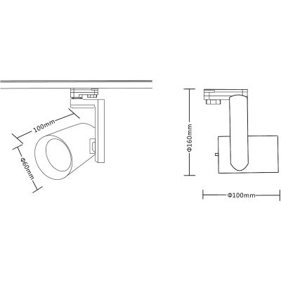 Milagro Timor lampa do szynoprzewodów 1x10 W czarny ML1115