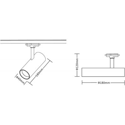 Milagro Margo lampa do szynoprzewodów 1x17 W czarny ML1119