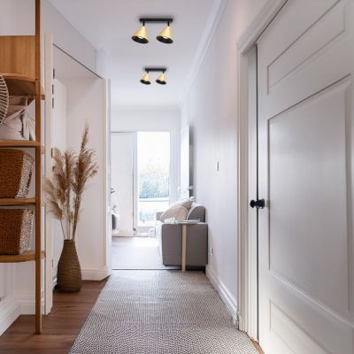 Milagro Cone lampa podsufitowa 2x10 W czarna-złota ML1121