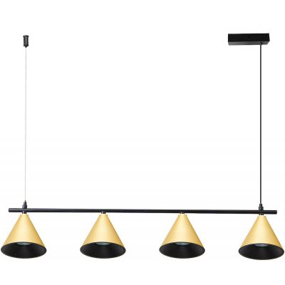 Milagro Cone lampa wisząca 4x10 W czarna-złota ML1125