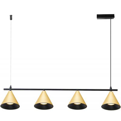 Milagro Cone lampa wisząca 4x10 W czarna-złota ML1125