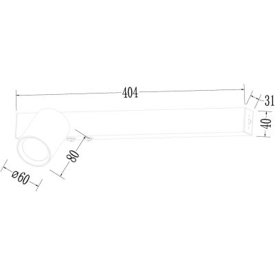 Milagro Magnet kinkiet 1x5 W czarny ML1127