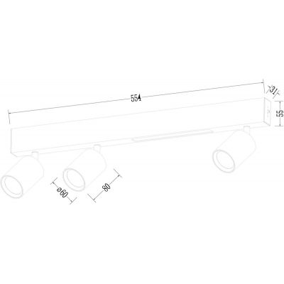 Milagro Magnet lampa podsufitowa 3x5 W biała ML1135