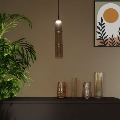 Milagro Bato lampa wisząca 1x4 W czarna-brązowa ML1395