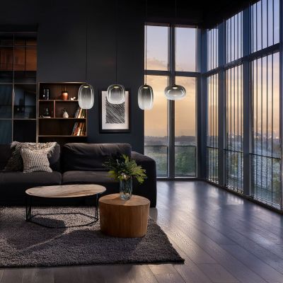 Milagro Vaso lampa wisząca 4x15 W czarna-przydymiona ML1407