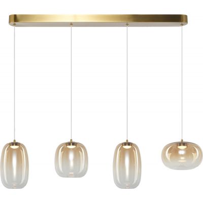 Milagro Vaso lampa wisząca 4x15 W złota-bursztynowa ML1408