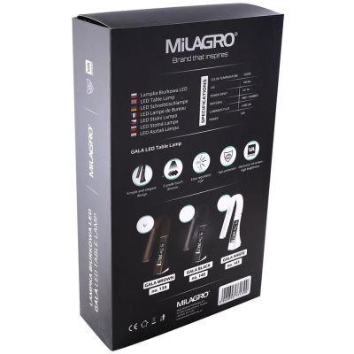 Milagro Gala lampa biurkowa 1x6W czarna ML140