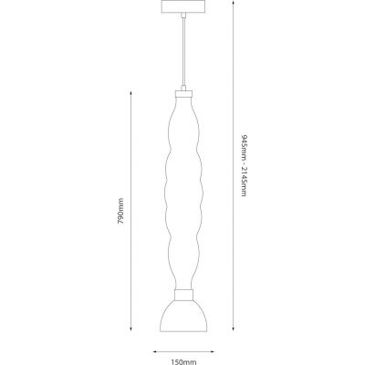 Milagro Lucco lampa wisząca 1x18 W przydymiona-bursztynowa ML1415