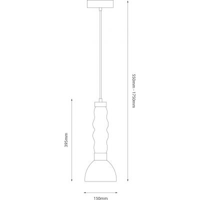 Milagro Lucco lampa wisząca 1x13 W bursztynowa ML1418