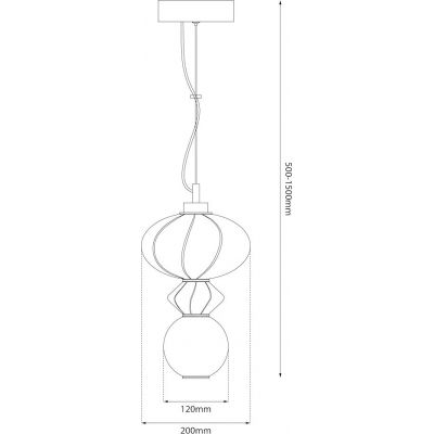 Milagro Ascoli lampa wisząca 1x8 W biała-zielona-niebieska ML1419