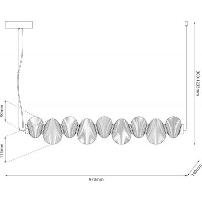 Milagro Bolla lampa wisząca 1x32 W złota ML1426