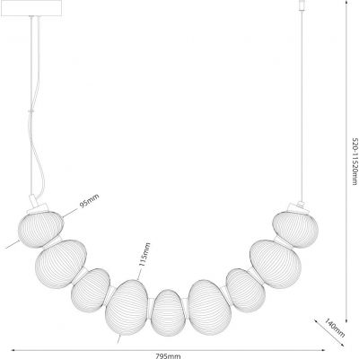 Milagro Bolla lampa wisząca 1x36 W złota ML1428