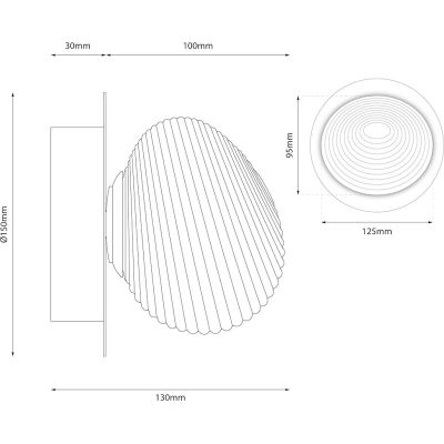 Milagro Bolla kinkiet 1x3 W przydymiony ML1431