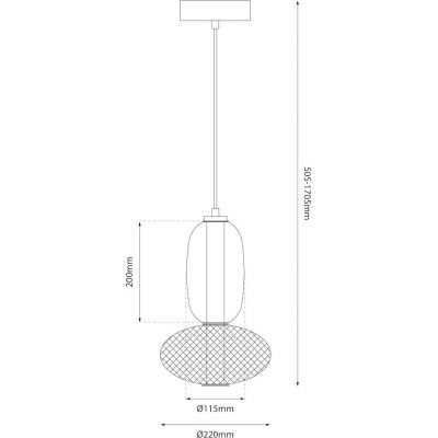 Milagro Arame lampa wisząca 1x15 W biała-czarna ML1432