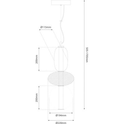 Milagro Arame lampa wisząca 1x23 W biała-czarna ML1433
