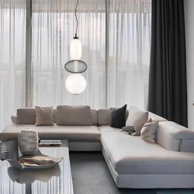 Milagro Arame lampa wisząca 1x23 W biała-czarna ML1433