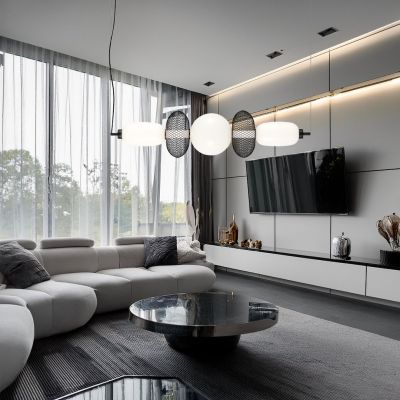 Milagro Arame lampa wisząca 1x32 W biała-czarna ML1434