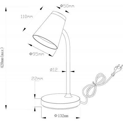 Milagro Chicco lampa biurkowa 1x4,5 W czarna ML1443