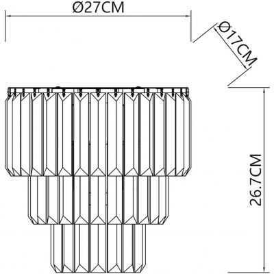 Milagro Milano kinkiet 2x11 W złoty-kryształowy ML1495