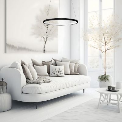 Milagro Hoop lampa wisząca 1x27 W czarna ML1541