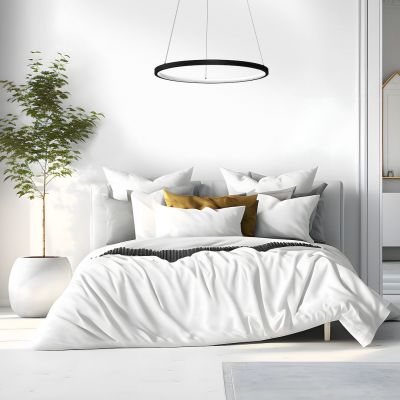 Milagro Hoop lampa wisząca 1x27 W czarna ML1541