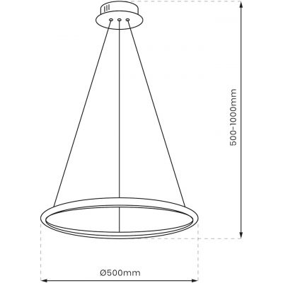 Milagro Hoop lampa wisząca 1x27 W czarna ML1541
