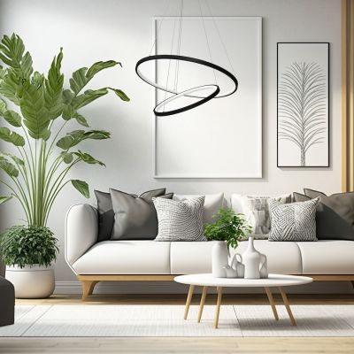 Milagro Hoop lampa wisząca 1x51 W czarna ML1542