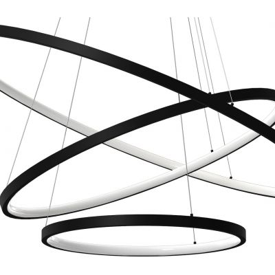 Milagro Hoop lampa wisząca 1x93 W czarna ML1543