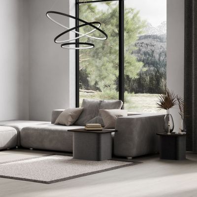 Milagro Hoop lampa wisząca 1x93 W czarna ML1543