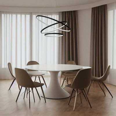 Milagro Hoop lampa wisząca 1x93 W czarna ML1543