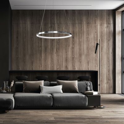 Milagro Hoop lampa wisząca 1x27 W chrom ML1549