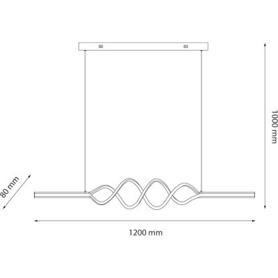 Milagro Ancoma lampa wisząca 1x36 W czarna ML1575