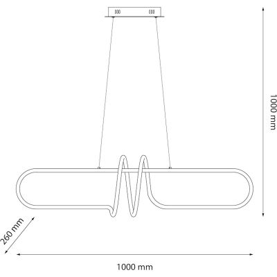 Milagro Vertigo lampa wisząca 1x54 W czarna ML1576