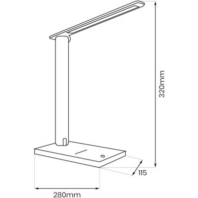 Milagro Post lampa biurkowa 1x5 W czarna ML1630