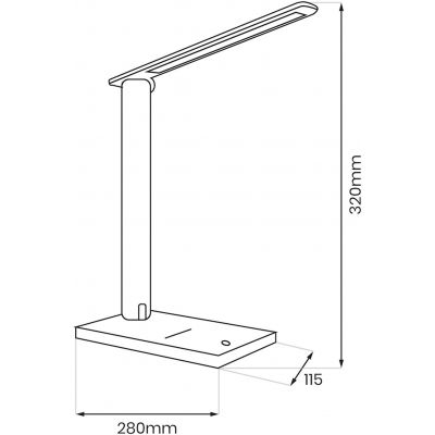 Milagro Post lampa biurkowa 1x5 W biała ML1631