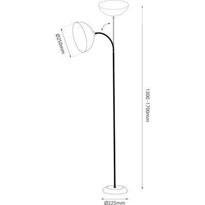 Milagro Zack lampa stojąca 1x60 W biała-czarna ML1632