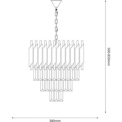Milagro Cristal lampa wisząca 1x40 W czarna-złota ML1634