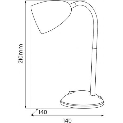 Milagro Logic lampa biurkowa 1x60 W czarna ML1635