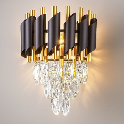 Milagro Cristal kinkiet 2x10 W czarny/złoty ML2412