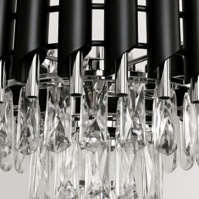 Milagro Cristal lampa wisząca 5x10 W czarna/chrom ML2519