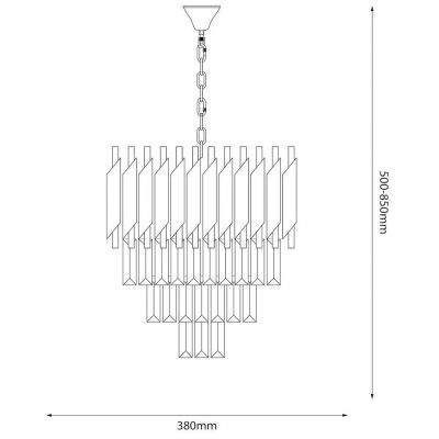 Milagro Cristal lampa wisząca 5x10 W czarna/chrom ML2519